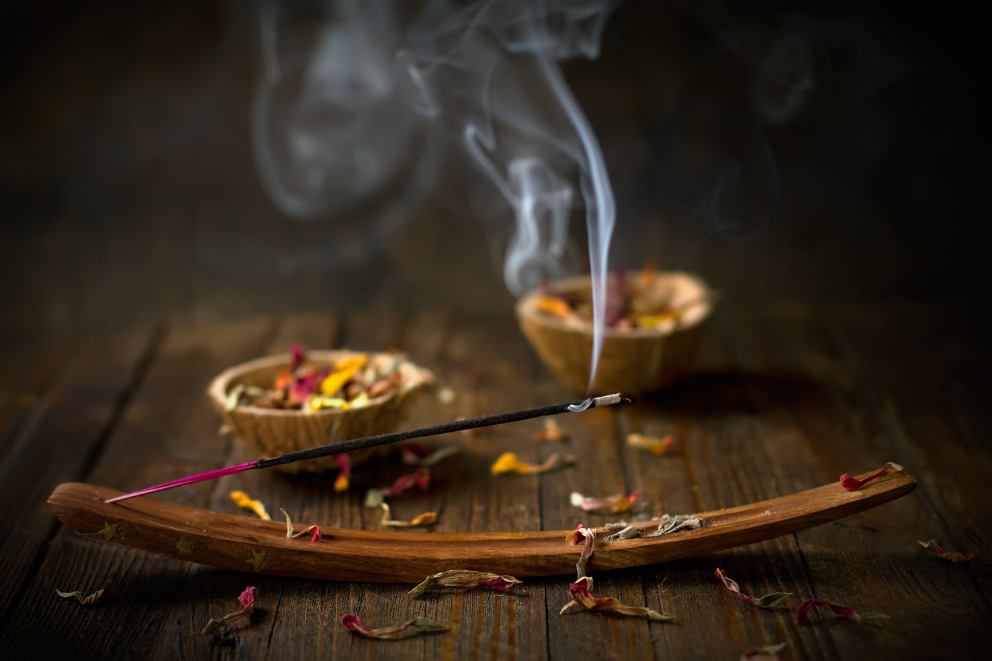 Wooden Banana Boat Incense Holder image 1