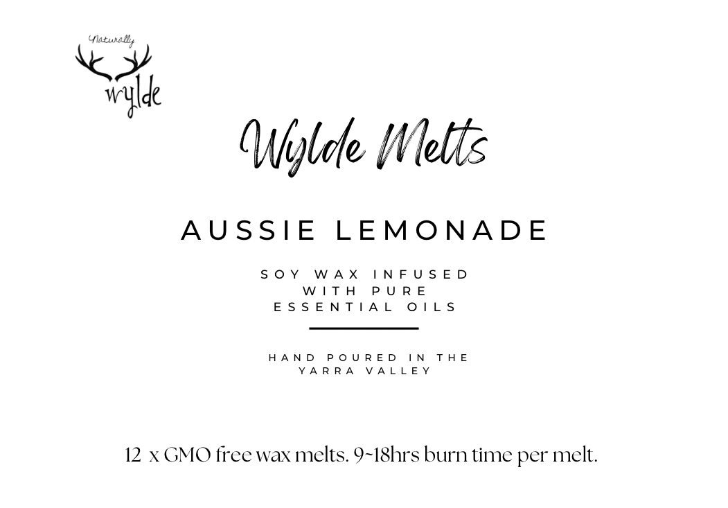 AUSSIE LEMONADE Wylde Melts ~ Soy Wax with essential oils and floral herbs. image 1