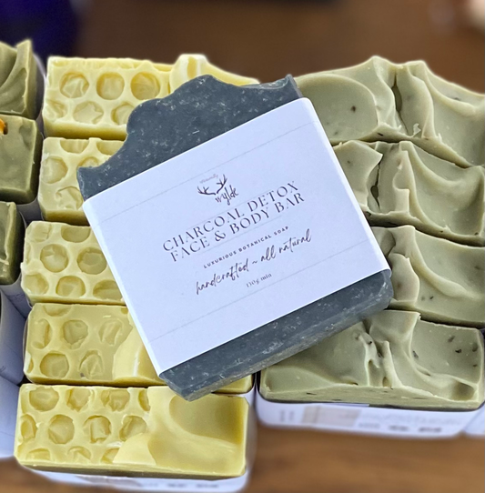 Charcoal Detox Face and Body Bar Acne Soap image 1