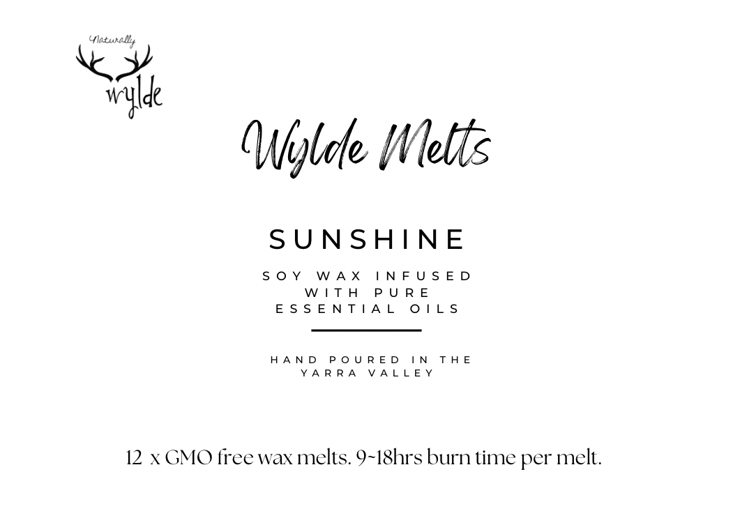 SUNSHINE Wylde Melts ~ Soy Wax with essential oils and floral herbs image 2