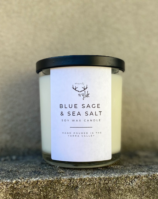 Blue Sage and Sea Salt Soy Wax Candle image 0