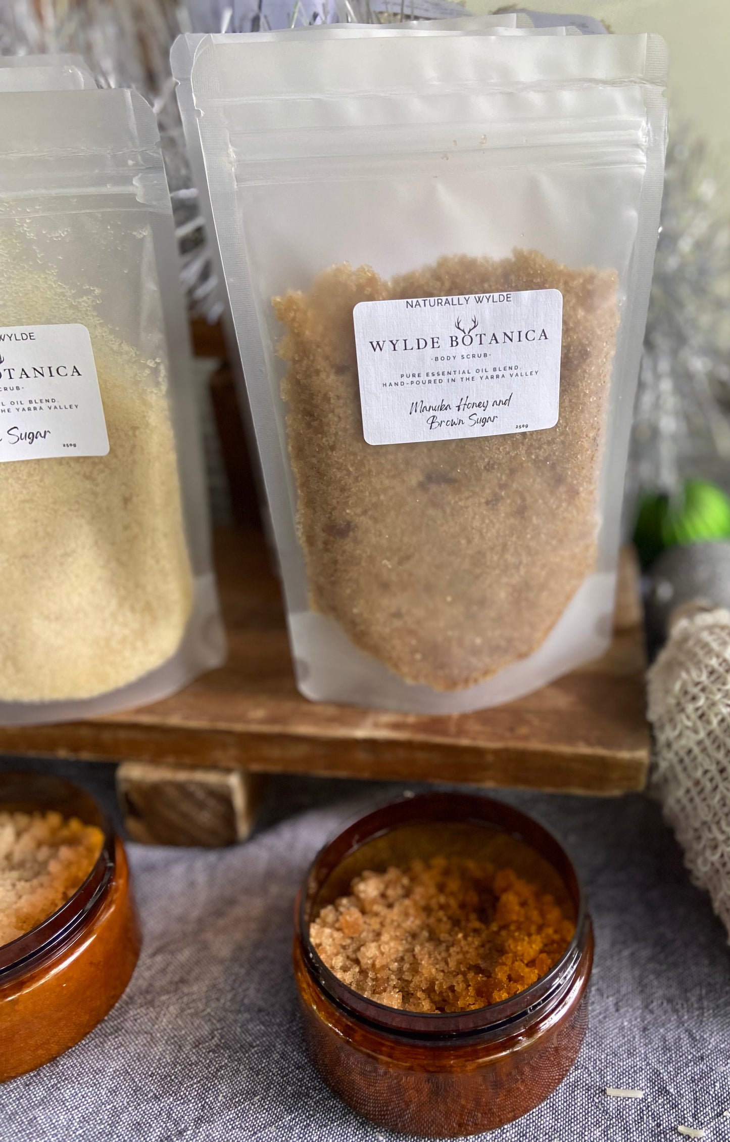 Wylde Botanica Manuka honey and Brown Sugar Body Scrub