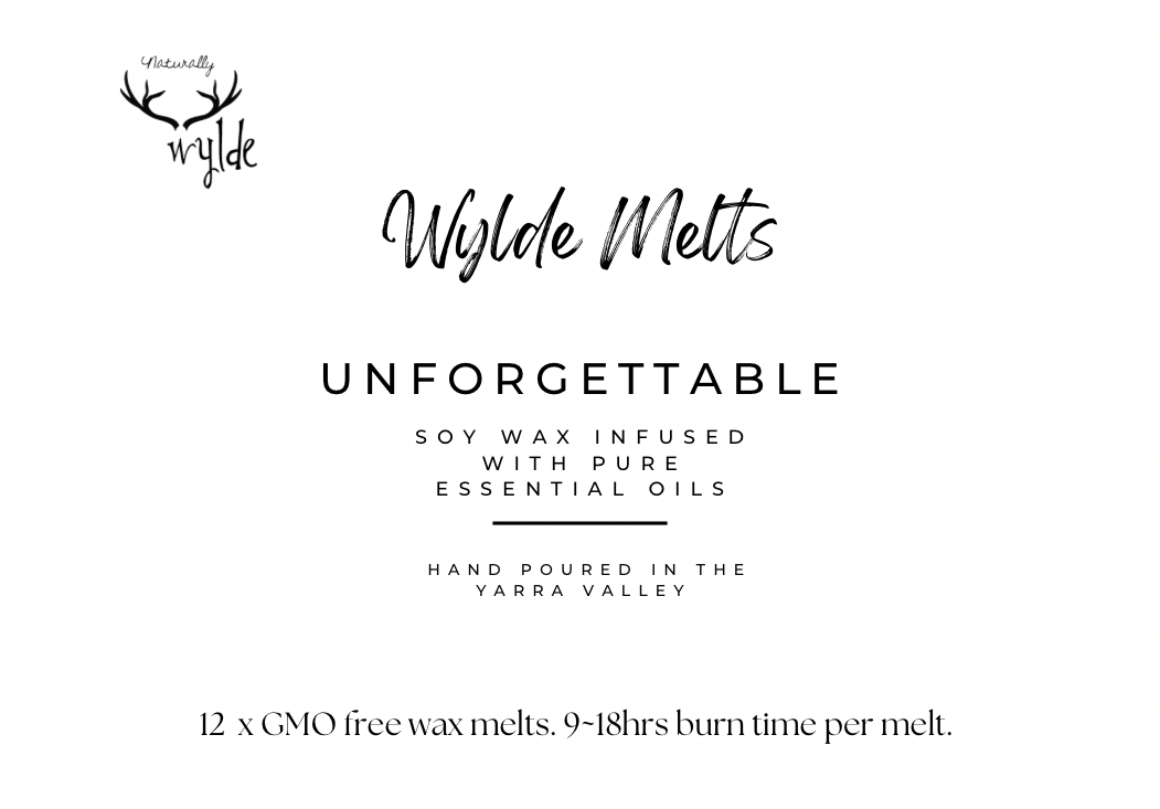UNFORGETTABLE Wylde Melts ~ Soy Wax with essential oils and floral herbs image 1